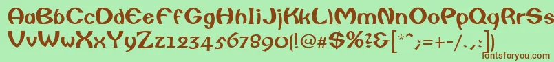 CailinRegular Font – Brown Fonts on Green Background