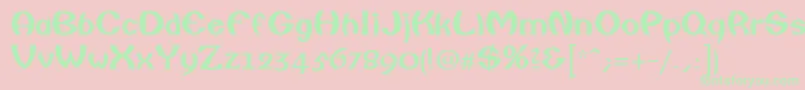 CailinRegular Font – Green Fonts on Pink Background