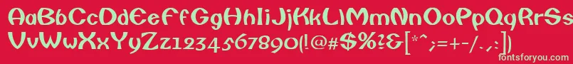 Шрифт CailinRegular – зелёные шрифты на красном фоне