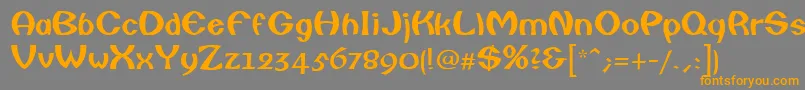 CailinRegular Font – Orange Fonts on Gray Background