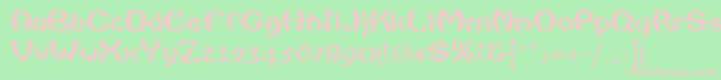 フォントCailinRegular – 緑の背景にピンクのフォント