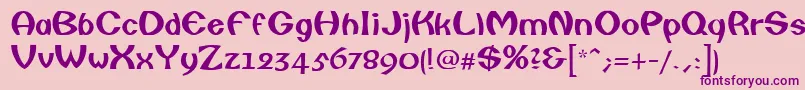 CailinRegular Font – Purple Fonts on Pink Background