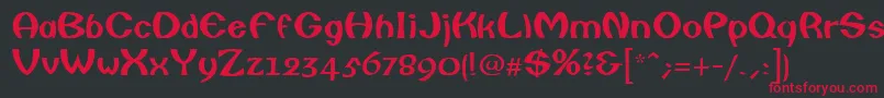 CailinRegular Font – Red Fonts on Black Background
