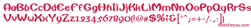 CailinRegular Font – Red Fonts on White Background