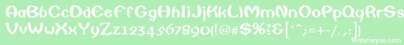 CailinRegular Font – White Fonts on Green Background