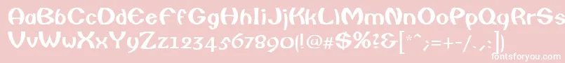 CailinRegular Font – White Fonts on Pink Background