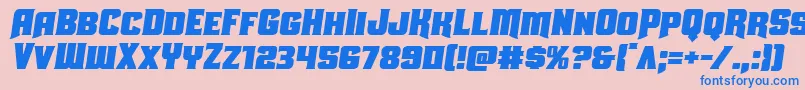 Uniongraysemital Font – Blue Fonts on Pink Background