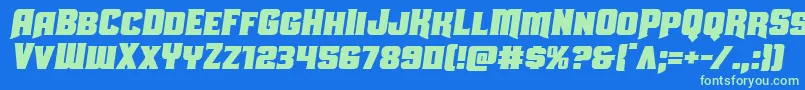 Uniongraysemital Font – Green Fonts on Blue Background