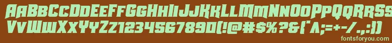 Uniongraysemital Font – Green Fonts on Brown Background