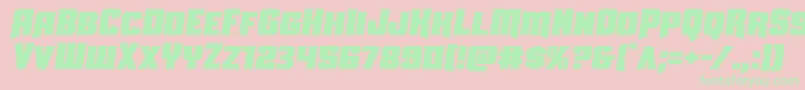 Uniongraysemital Font – Green Fonts on Pink Background