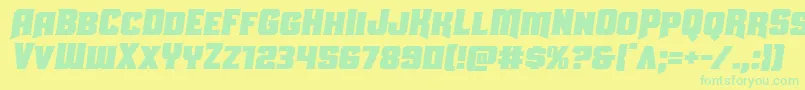 Uniongraysemital Font – Green Fonts on Yellow Background