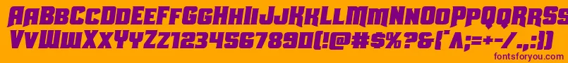 Uniongraysemital Font – Purple Fonts on Orange Background