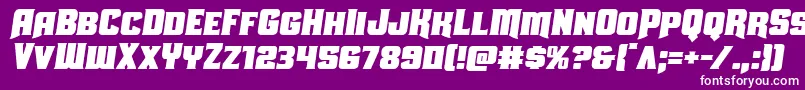Uniongraysemital Font – White Fonts on Purple Background
