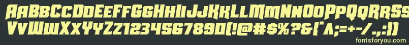 Uniongraysemital Font – Yellow Fonts on Black Background