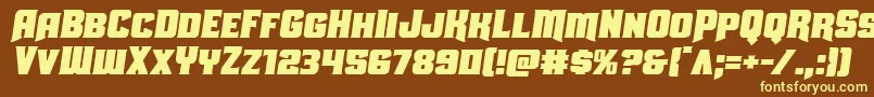 Uniongraysemital Font – Yellow Fonts on Brown Background