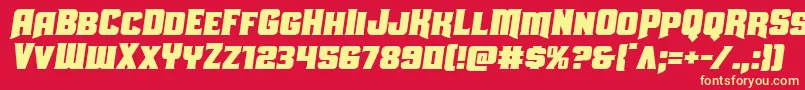 Uniongraysemital Font – Yellow Fonts on Red Background