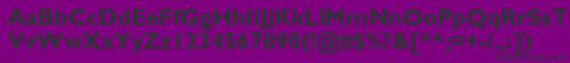 GillSsiBold Font – Black Fonts on Purple Background