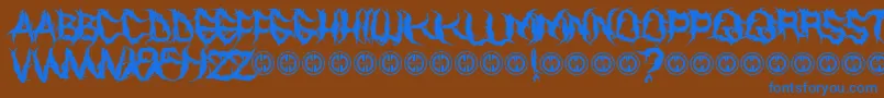 EaterOfChildrenPersonalUseOnly Font – Blue Fonts on Brown Background