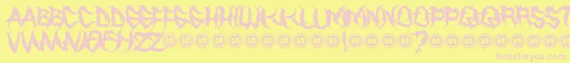 EaterOfChildrenPersonalUseOnly Font – Pink Fonts on Yellow Background