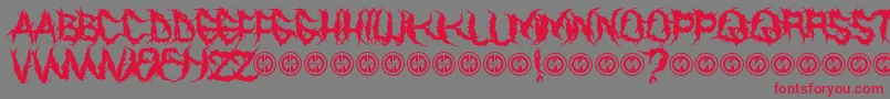 EaterOfChildrenPersonalUseOnly Font – Red Fonts on Gray Background