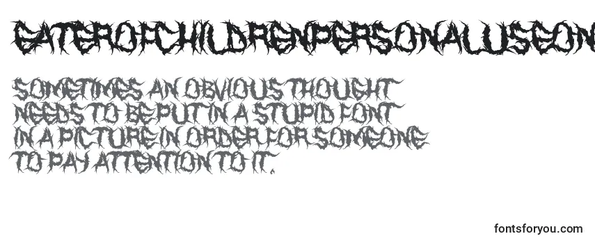 EaterOfChildrenPersonalUseOnly Font