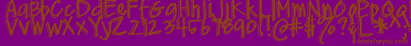 DjbMeAndMyShadow Font – Brown Fonts on Purple Background