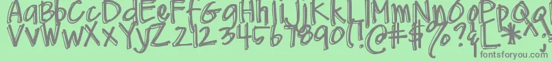 DjbMeAndMyShadow Font – Gray Fonts on Green Background