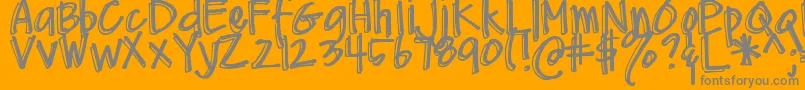 DjbMeAndMyShadow Font – Gray Fonts on Orange Background