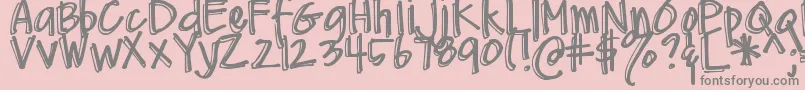 DjbMeAndMyShadow Font – Gray Fonts on Pink Background