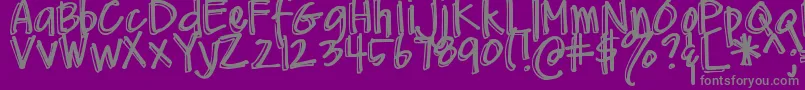 DjbMeAndMyShadow Font – Gray Fonts on Purple Background