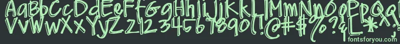 DjbMeAndMyShadow Font – Green Fonts on Black Background