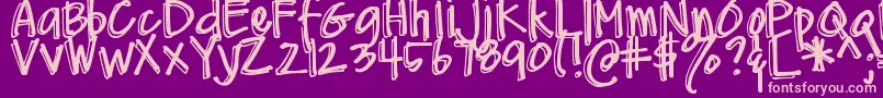 DjbMeAndMyShadow Font – Pink Fonts on Purple Background