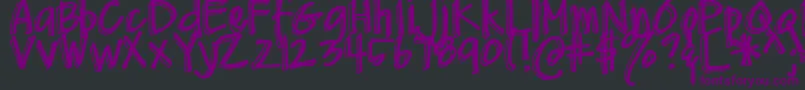 DjbMeAndMyShadow Font – Purple Fonts on Black Background