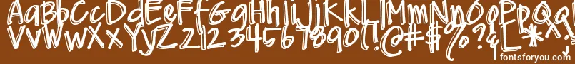 DjbMeAndMyShadow Font – White Fonts on Brown Background