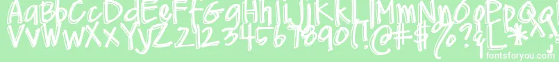 DjbMeAndMyShadow Font – White Fonts on Green Background