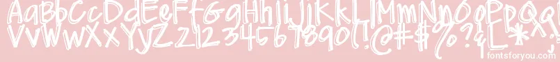 DjbMeAndMyShadow Font – White Fonts on Pink Background