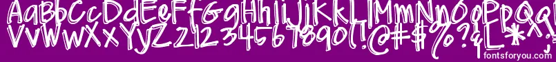 DjbMeAndMyShadow Font – White Fonts on Purple Background