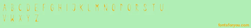 Legume Font – Orange Fonts on Green Background