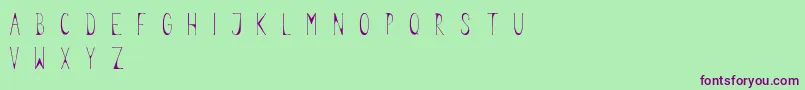 Legume Font – Purple Fonts on Green Background