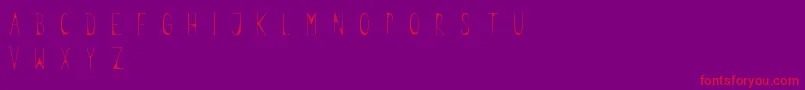 Legume Font – Red Fonts on Purple Background