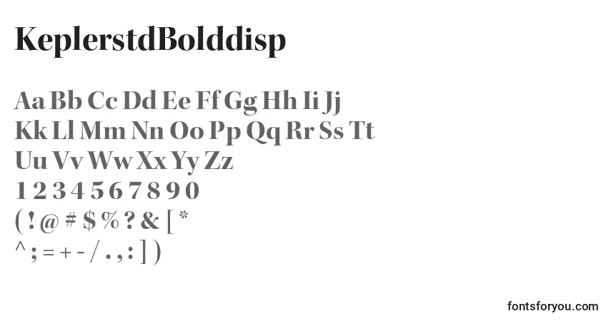 Fuente KeplerstdBolddisp - alfabeto, números, caracteres especiales