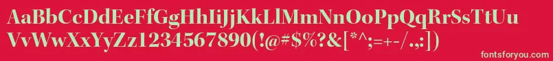 KeplerstdBolddisp Font – Green Fonts on Red Background