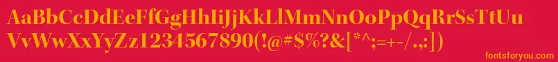 KeplerstdBolddisp Font – Orange Fonts on Red Background