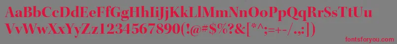 KeplerstdBolddisp-Schriftart – Rote Schriften auf grauem Hintergrund