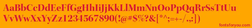KeplerstdBolddisp Font – Red Fonts on Orange Background