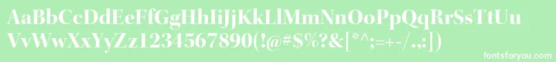 Шрифт KeplerstdBolddisp – белые шрифты на зелёном фоне