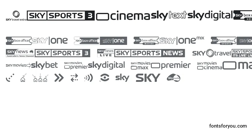 SkyTvChannelLogos-fontti – aakkoset, numerot, erikoismerkit