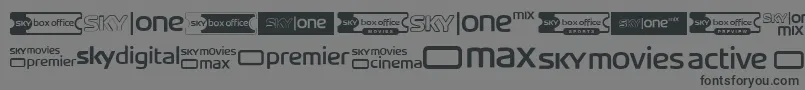 Fonte SkyTvChannelLogos – fontes pretas em um fundo cinza