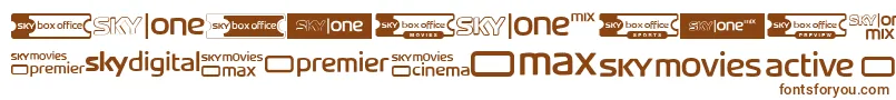 Шрифт SkyTvChannelLogos – коричневые шрифты на белом фоне