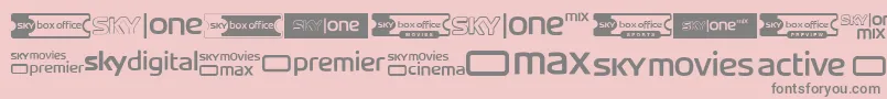 SkyTvChannelLogos Font – Gray Fonts on Pink Background